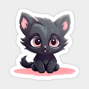 Cute black kitten Sticker